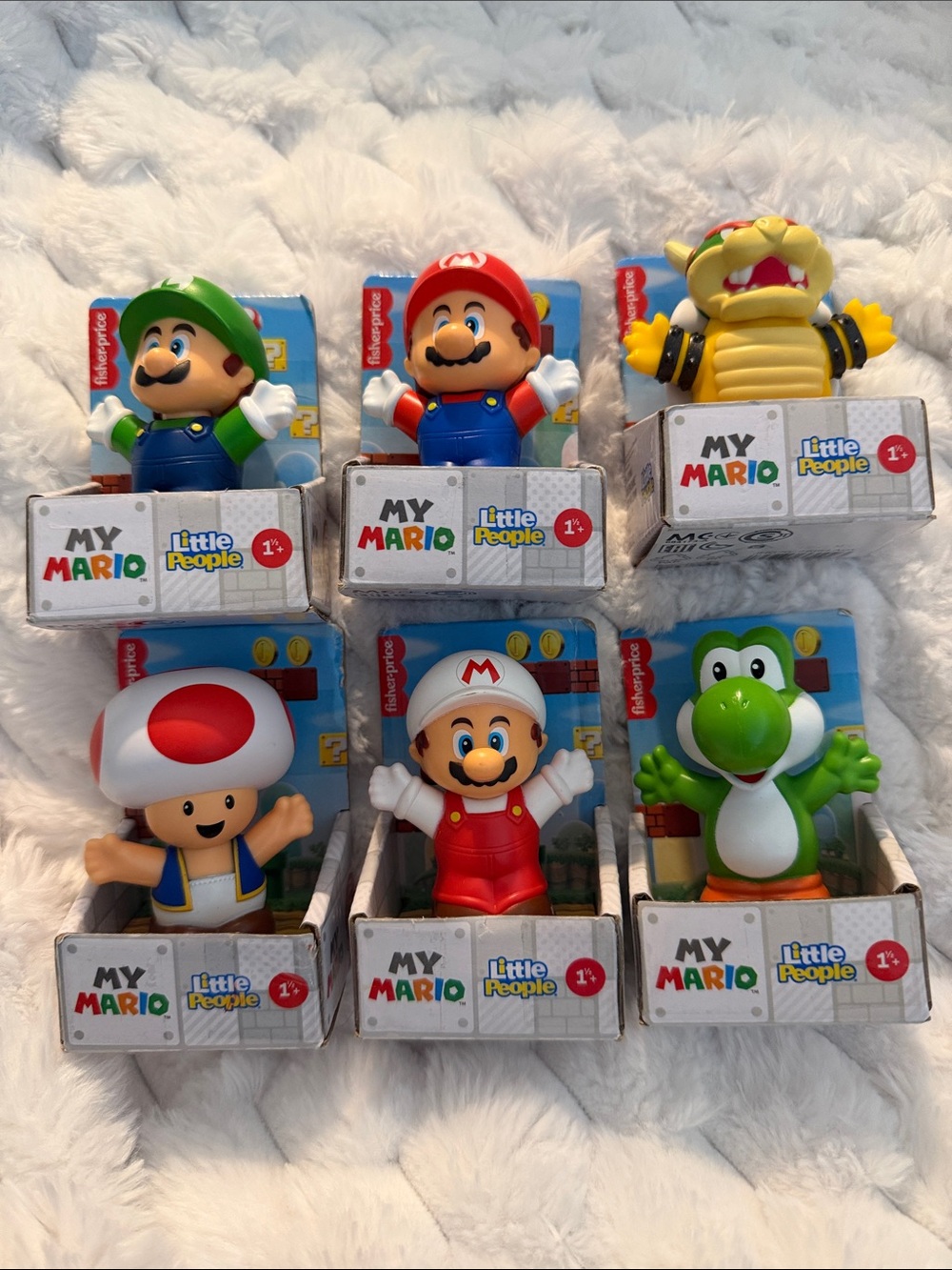 Fisher-Price My Mario Little People 6-Figure Set - Red, Green, Yellow, White